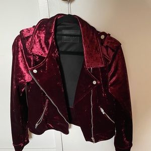 Red velvet jacket